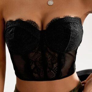 Bustier Crop Lace Tube Top